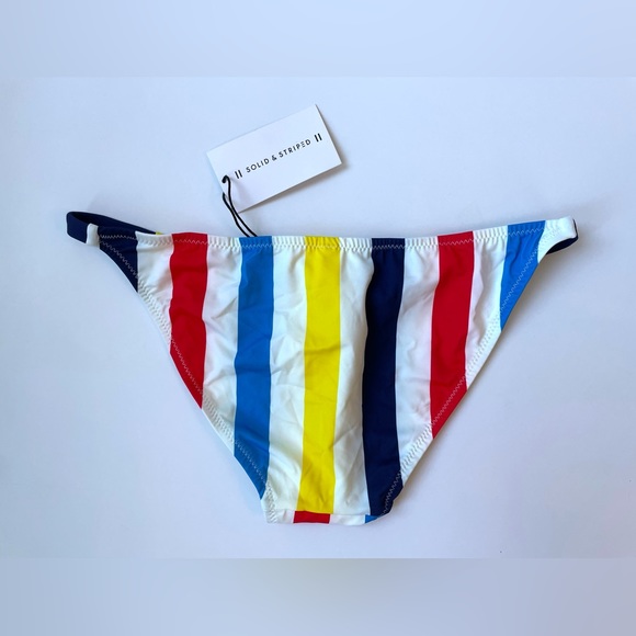 SOLID & STRIPED Morgan Bikini Multi-Colored Stripe Medium, NEW! - Picture 8 of 11